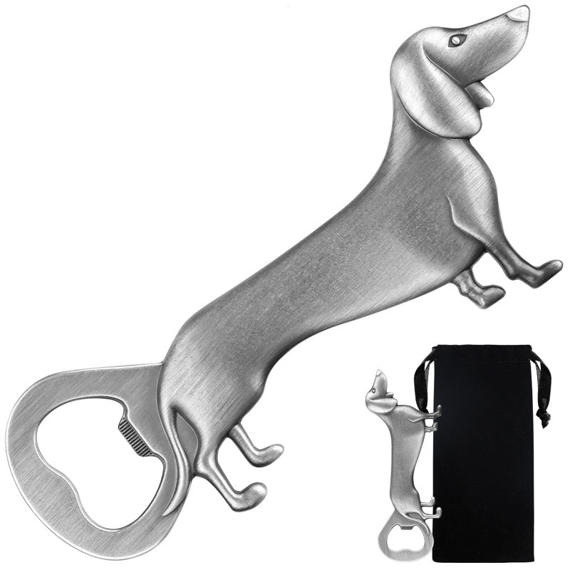 Dachshund Bottle Opener, Cute Dog Shaped Beer Opener, Unique Pet Lover Gift & Kitchen Bar Accessory
