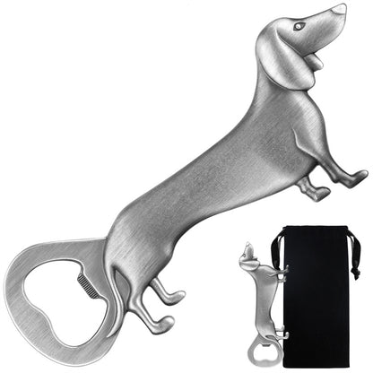 Dachshund Bottle Opener, Cute Dog Shaped Beer Opener, Unique Pet Lover Gift & Kitchen Bar Accessory