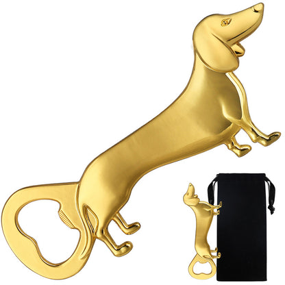 Dachshund Bottle Opener, Cute Dog Shaped Beer Opener, Unique Pet Lover Gift & Kitchen Bar Accessory