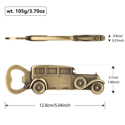 Vintage Car Beer Bottle Opener - Antique Metal Heavy Duty Bottle Opener, Novelty Classic Car Gift for Men, Dad, Bartenders, Beer Lovers