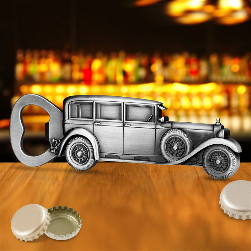 Vintage Car Beer Bottle Opener - Antique Metal Heavy Duty Bottle Opener, Novelty Classic Car Gift for Men, Dad, Bartenders, Beer Lovers
