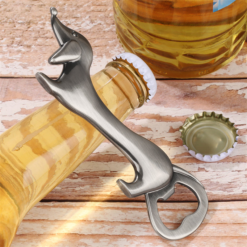 Dachshund Beer Bottle Opener - Vintage Metal Wiener Dog Bottle Opener, Novelty Animal Beer Opener, Cute Dog Lover Gifts for Men, Dad, Bar & Party