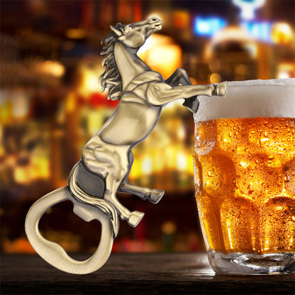 Horse Shaped Bottle Opener, Heavy-duty Metal Beer Opener, Retro Style Bar Accessory for Equestrian Fans