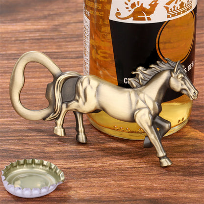 Horse Shaped Bottle Opener, Heavy-duty Metal Beer Opener, Retro Style Bar Accessory for Equestrian Fans