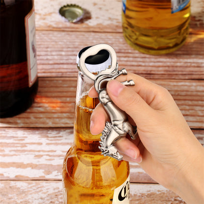 Horse Shaped Bottle Opener, Heavy-duty Metal Beer Opener, Retro Style Bar Accessory for Equestrian Fans