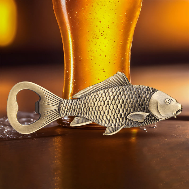 Funny Carp Fish Shape Beer Opener - Novelty Barware for Home & Outdoor Parties,Perfect for Fishing Lovers