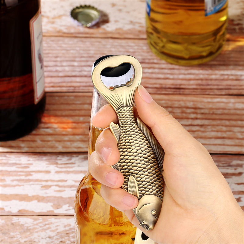 Funny Carp Fish Shape Beer Opener - Novelty Barware for Home & Outdoor Parties,Perfect for Fishing Lovers
