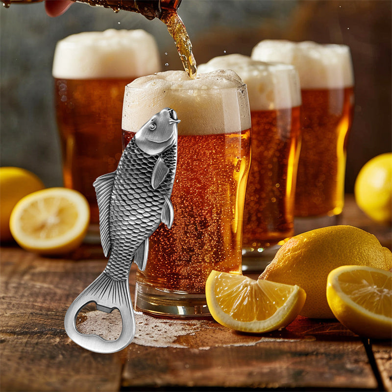 Funny Carp Fish Shape Beer Opener - Novelty Barware for Home & Outdoor Parties,Perfect for Fishing Lovers