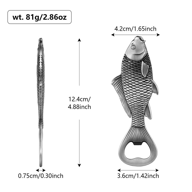 Funny Carp Fish Shape Beer Opener - Novelty Barware for Home & Outdoor Parties,Perfect for Fishing Lovers