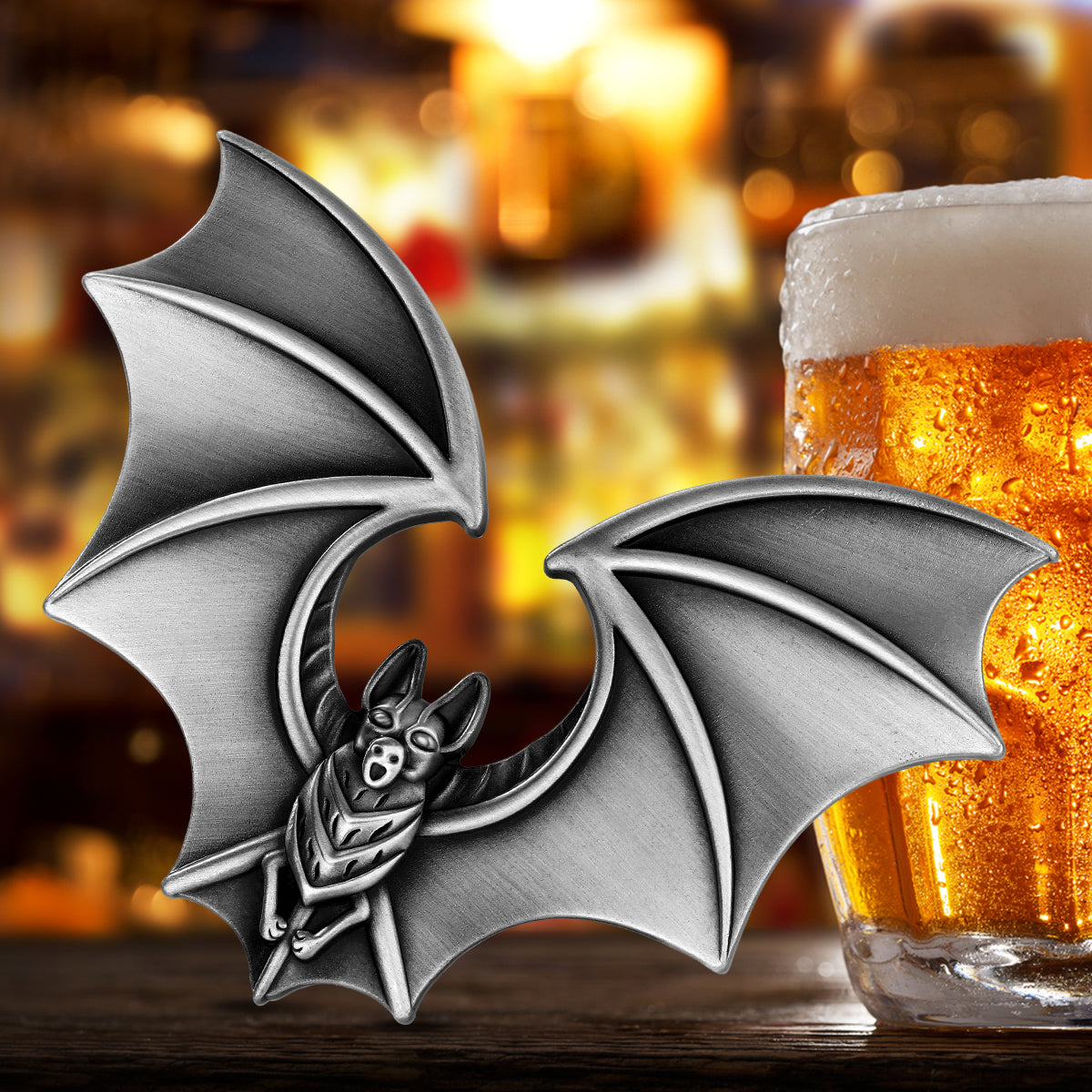Vintage Bat Shaped Bottle Opener,Halloween Gothic Themed Barware for Spooky Lovers