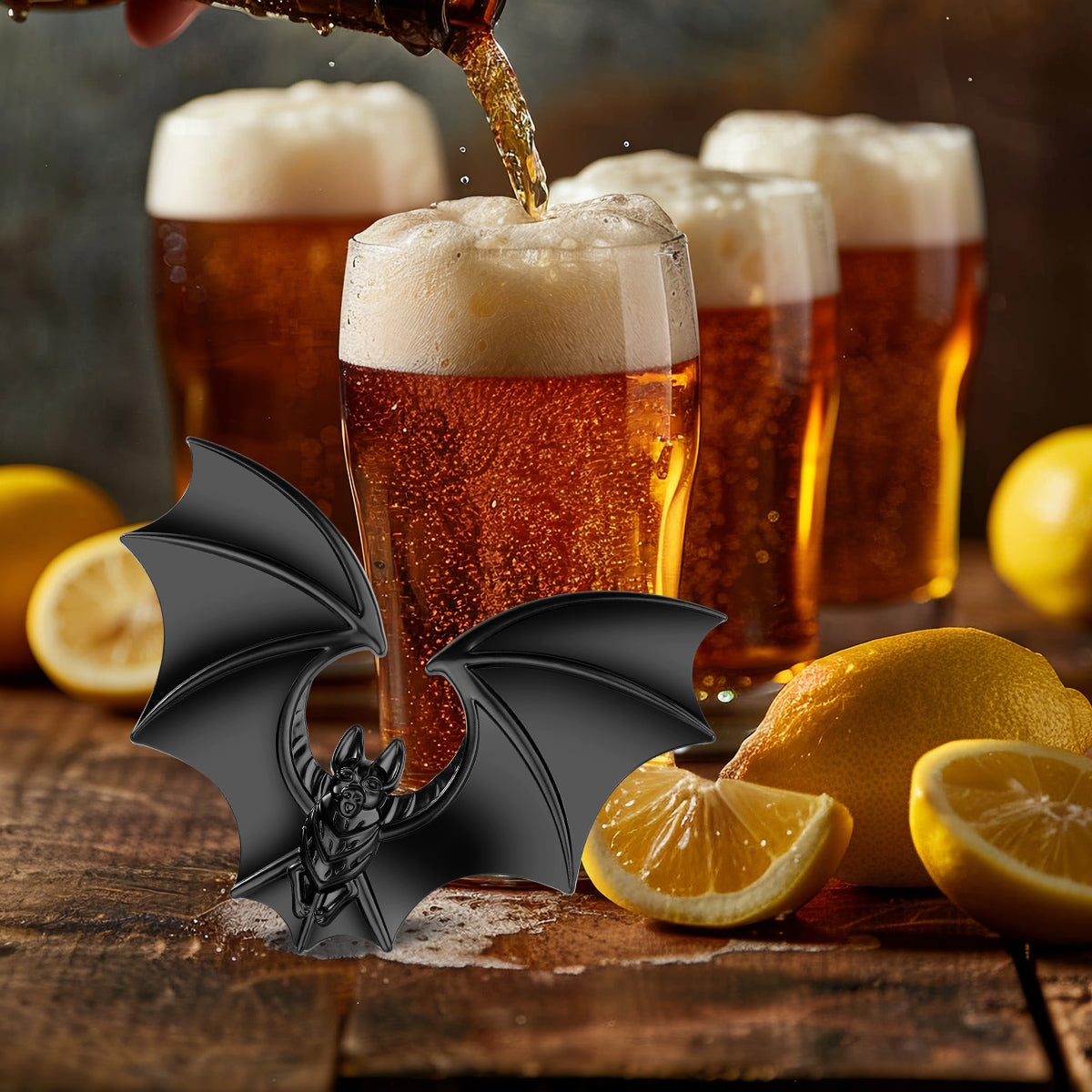 Vintage Bat Shaped Bottle Opener,Halloween Gothic Themed Barware for Spooky Lovers