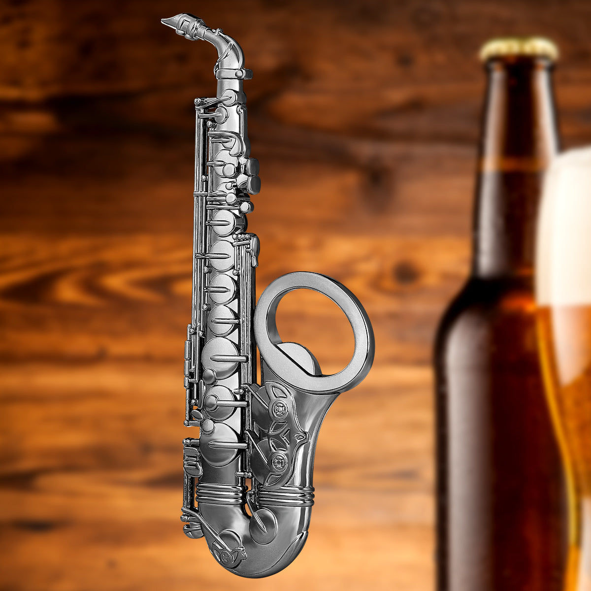 Saxophone Shaped Bottle Opener,Retro Style Bar Accessory for Music Fans & Musicians