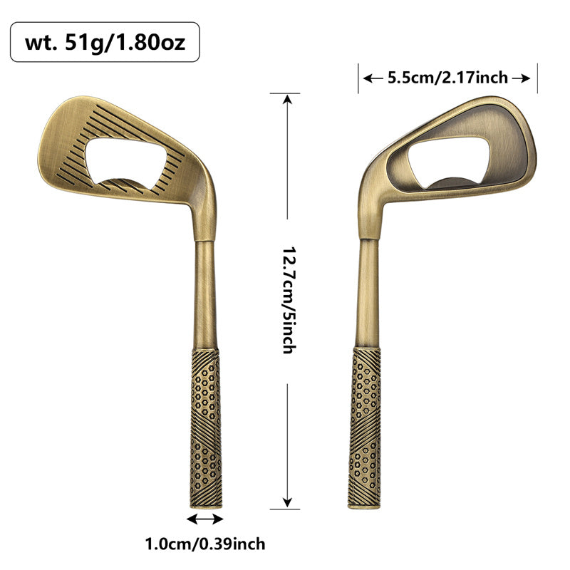 Bronze Golf Clubs Shape Beer Opener, Novelty Wine Bottle Openers, Kitchen Bar Club Tools, Parties Barbecues Gadgets, Perfect Gifts for Golfer