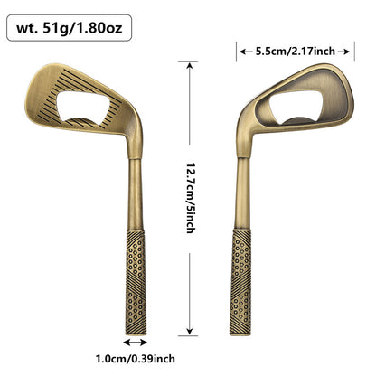 Bronze Golf Clubs Shape Beer Opener, Novelty Wine Bottle Openers, Kitchen Bar Club Tools, Parties Barbecues Gadgets, Perfect Gifts for Golfer