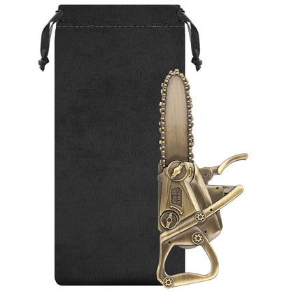 Creative Chainsaw Shaped Bottle Opener, Vintage Metal Beer Opener, Unique Bar Accessories & Groomsmen Gift for Beer Lovers