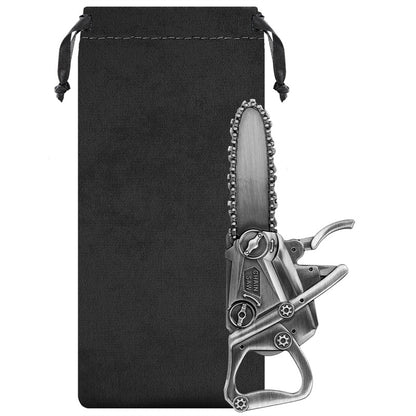 Creative Chainsaw Shaped Bottle Opener, Vintage Metal Beer Opener, Unique Bar Accessories & Groomsmen Gift for Beer Lovers