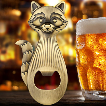 Cute Raccoon Bottle Opener - Vintage Animal Shape Beer Opener for Bar, Kitchen, Unique Gift