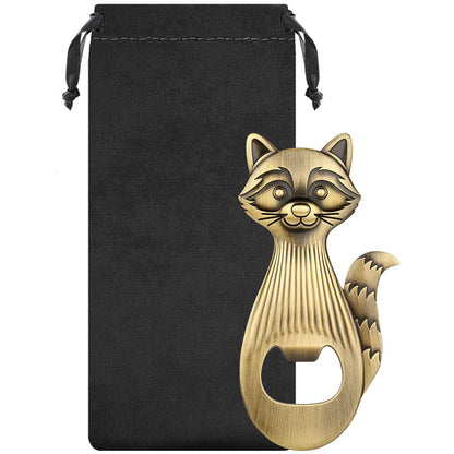 Cute Raccoon Bottle Opener - Vintage Animal Shape Beer Opener for Bar, Kitchen, Unique Gift
