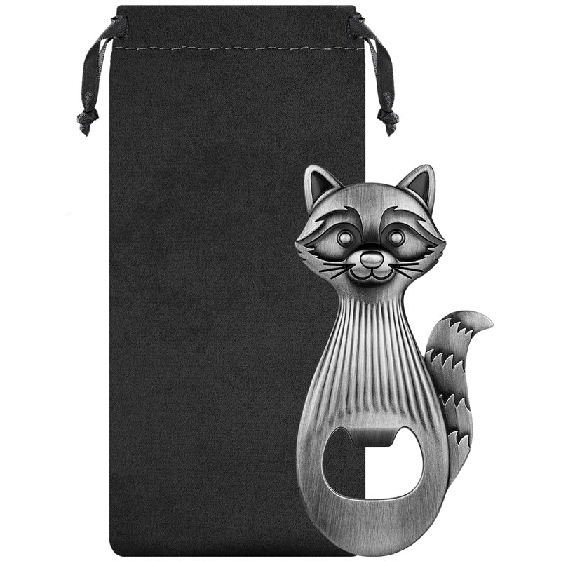 Cute Raccoon Bottle Opener - Vintage Animal Shape Beer Opener for Bar, Kitchen, Unique Gift
