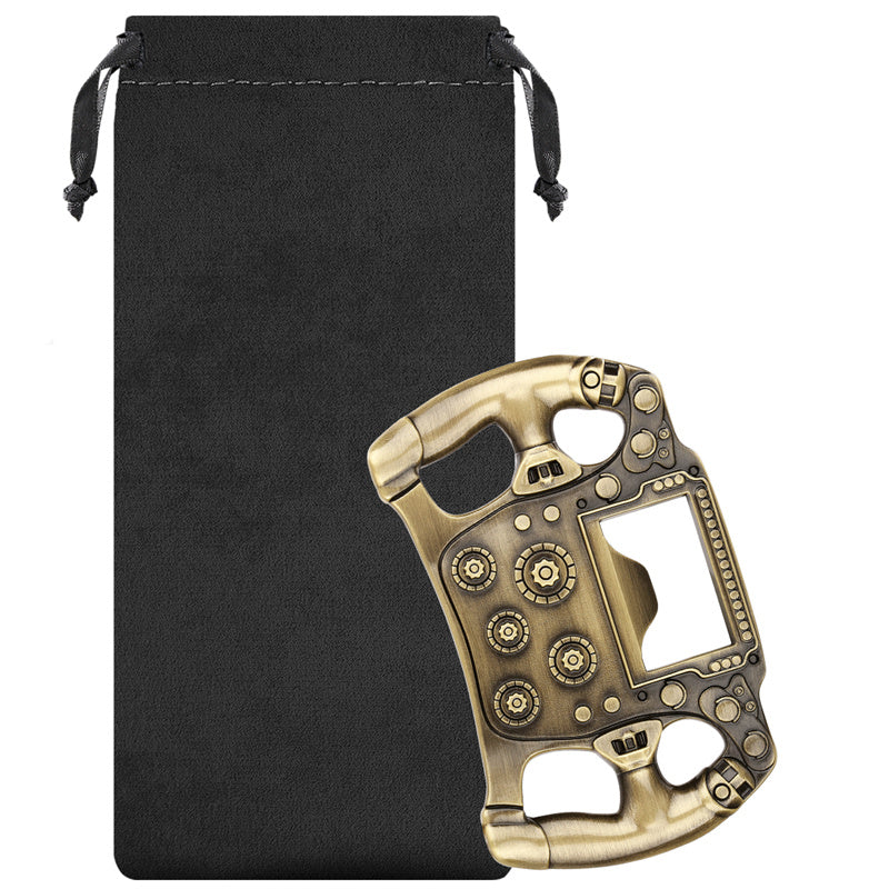 Cool Racing Car Steering Wheel Bottle Opener,Wine Opener for Kitchen Club Party Bar,Portable Bottle Opener for Picnic Camping Travel Bar Accessory with Gift Bag, Perfect Gifts