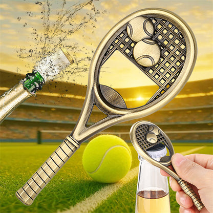 Tennis Racket Bottle Opener, Funny Beer Opener for Bar Club Kitchen Party,Portable Opener Gadget for Outdoor Travel Fishing Picnic,Ideal Gift for Tennis Lover