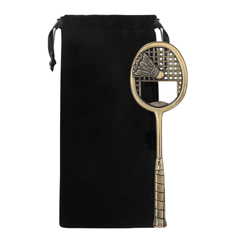 Badminton Racket Bottle Opener, Metal Wine Beer Opener for Bar Club Kitchen Party,Portable Opener Gadget for Outdoor Travel Fishing Picnic,Ideal Gift for Badminton Enthusiasts