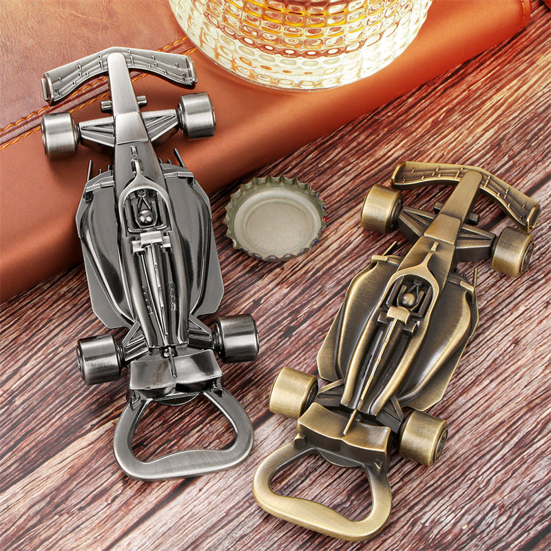 Funny Racing Car Bottle Opener with Spinning Wheels,Bottle Opener for Beer Enthusiast,Metal Beer Opener for Men Cave