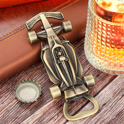 Funny Racing Car Bottle Opener with Spinning Wheels,Bottle Opener for Beer Enthusiast,Metal Beer Opener for Men Cave