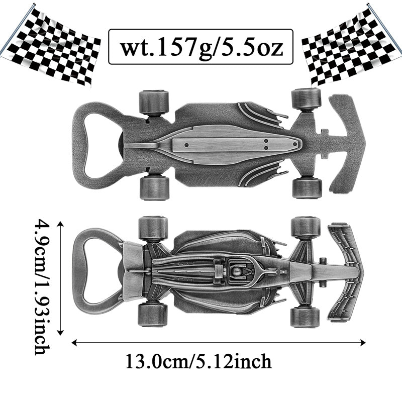 Funny Racing Car Bottle Opener with Spinning Wheels,Bottle Opener for Beer Enthusiast,Metal Beer Opener for Men Cave