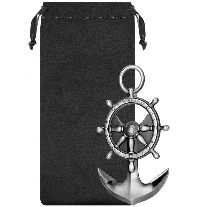 Vintage Nautical Anchor Ship Wheel Bottle Opener - Novel Metal Beer Opener for Bar, Kitchen, Beach,Sailing Gifts