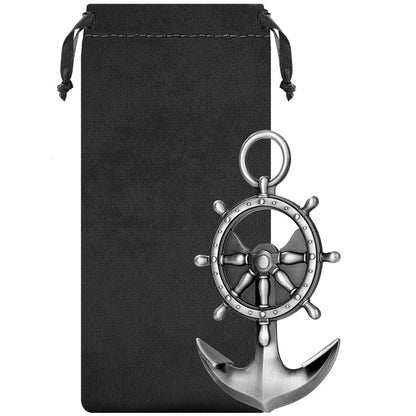 Vintage Nautical Anchor Ship Wheel Bottle Opener - Novel Metal Beer Opener for Bar, Kitchen, Beach,Sailing Gifts