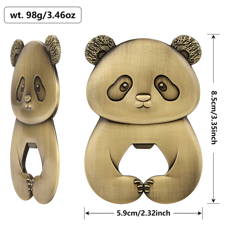 Vintage Panda Shaped Bottle Opener, Cute Metal Beer Opener for Bar Kitchen, Unique Animal Bottle Opener Gift for Beer Lovers