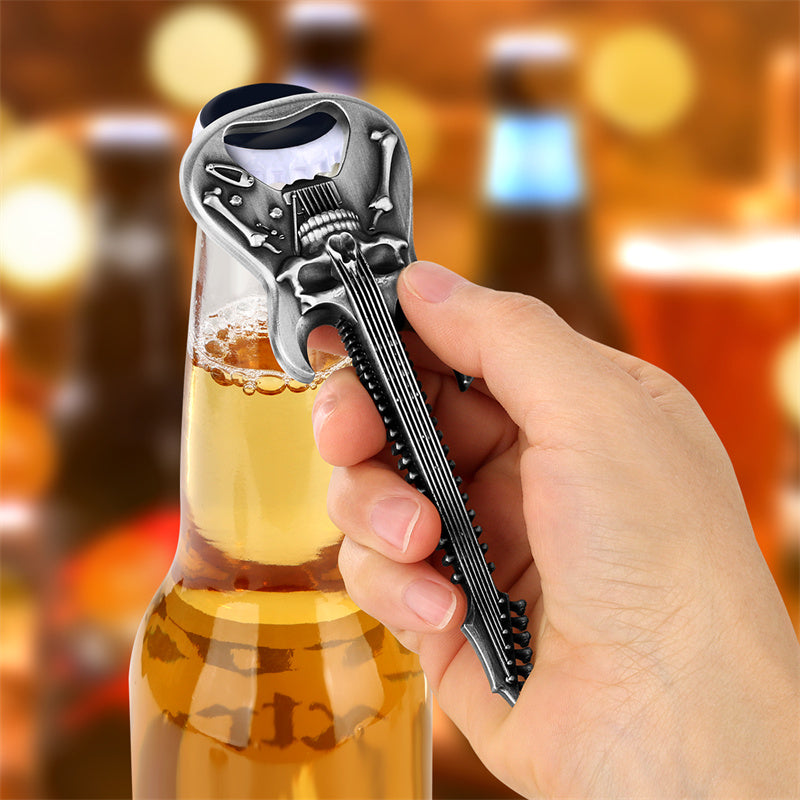 Gothic Skull Guitar Bottle Opener - Vintage Metal Beer Opener for Rock Music Lovers,Kitchen Club Party Bar Useful Bottle Opener