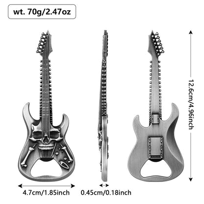 Gothic Skull Guitar Bottle Opener - Vintage Metal Beer Opener for Rock Music Lovers,Kitchen Club Party Bar Useful Bottle Opener