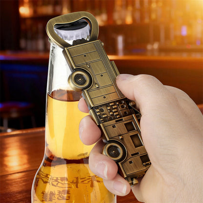 Fire Truck Bottle Opener – Creative Metal Beer Opener, Vintage Fire Engine Design, Heavy Duty Bar Tool Gift for Men