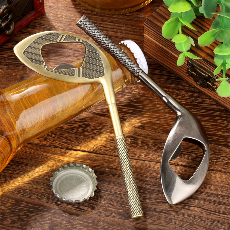 Vintage Golf Club Head Shaped Bottle Opener Metal Alloy Beer Opener Retro Bronze Silver Finish Creative Golf Gift For Bar Home Kitchen Golfers