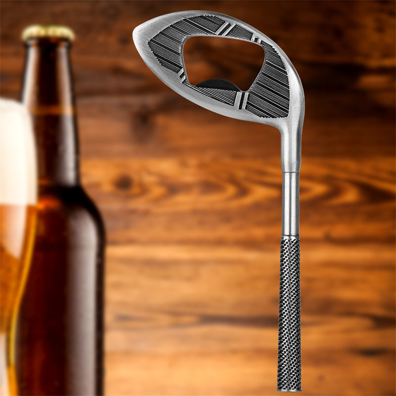 Vintage Golf Club Head Shaped Bottle Opener Metal Alloy Beer Opener Retro Bronze Silver Finish Creative Golf Gift For Bar Home Kitchen Golfers
