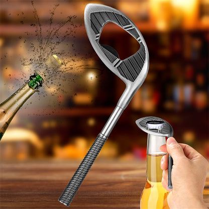 Vintage Golf Club Head Shaped Bottle Opener Metal Alloy Beer Opener Retro Bronze Silver Finish Creative Golf Gift For Bar Home Kitchen Golfers