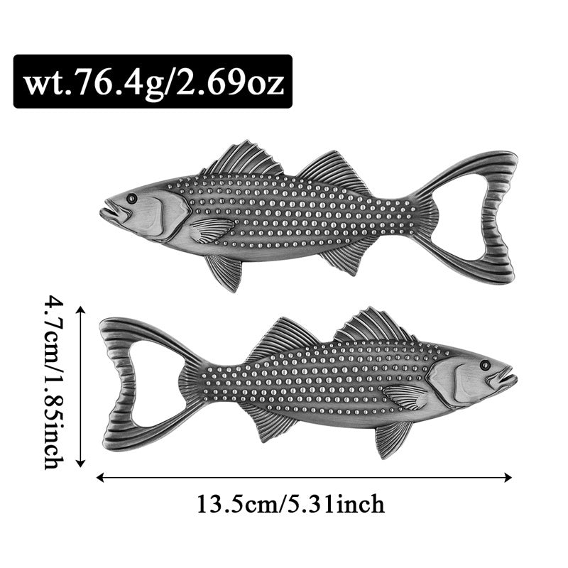 Novely Perch Shape Bottle Opener,Metal Beer Wine Opener for Home Kitchen Club Party,Bar Accessory