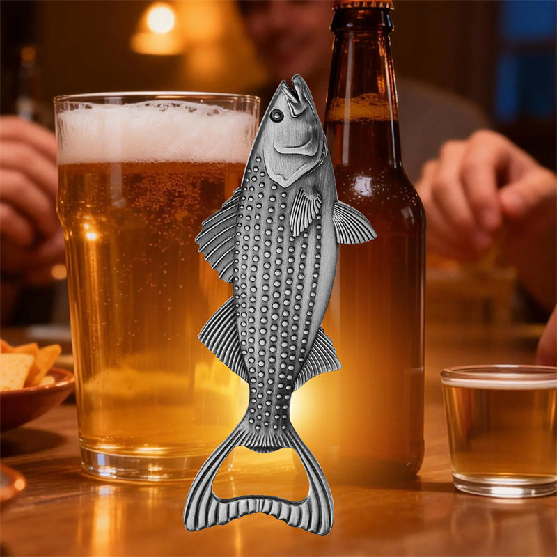 Novely Perch Shape Bottle Opener,Metal Beer Wine Opener for Home Kitchen Club Party,Bar Accessory