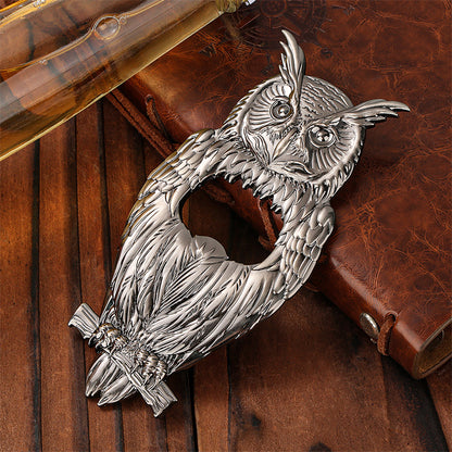 Owl Shaped Bottle Opener,Heavy-Duty Metal Opener for Kitchen & Parties,Wildlife Themed Bar Accessory for Gifts