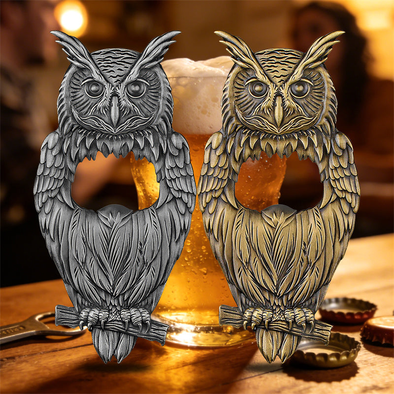 Owl Shaped Bottle Opener,Heavy-Duty Metal Opener for Kitchen & Parties,Wildlife Themed Bar Accessory for Gifts