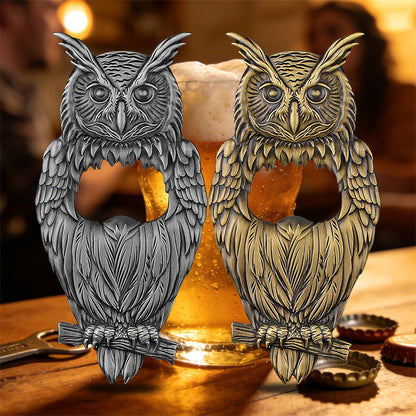 Owl Shaped Bottle Opener,Heavy-Duty Metal Opener for Kitchen & Parties,Wildlife Themed Bar Accessory for Gifts