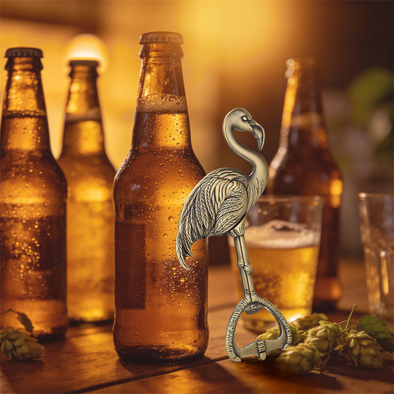 Creative Flamingo Shape Beer Opener,Funny Decorative Bar Bottle Opener, Perfect for Home Party Beach
