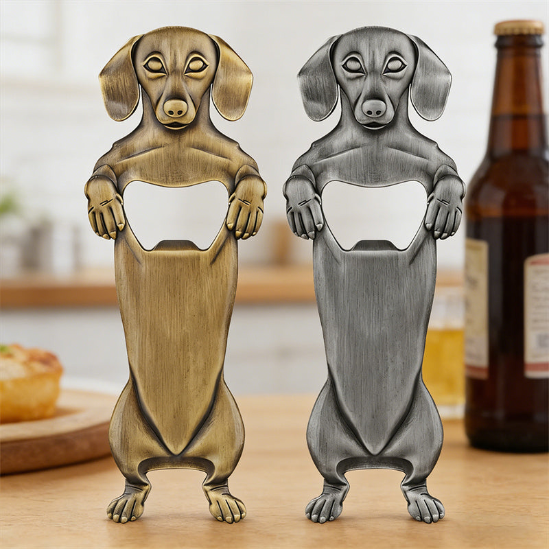 Cute Dachshund Dog Bottle Opener, Cute Gift for Dog Lovers & Bar Use, Portable Bar Tool for Home & Camping