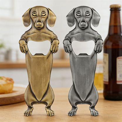 Cute Dachshund Dog Bottle Opener, Cute Gift for Dog Lovers & Bar Use, Portable Bar Tool for Home & Camping
