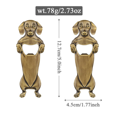 Cute Dachshund Dog Bottle Opener, Cute Gift for Dog Lovers & Bar Use, Portable Bar Tool for Home & Camping