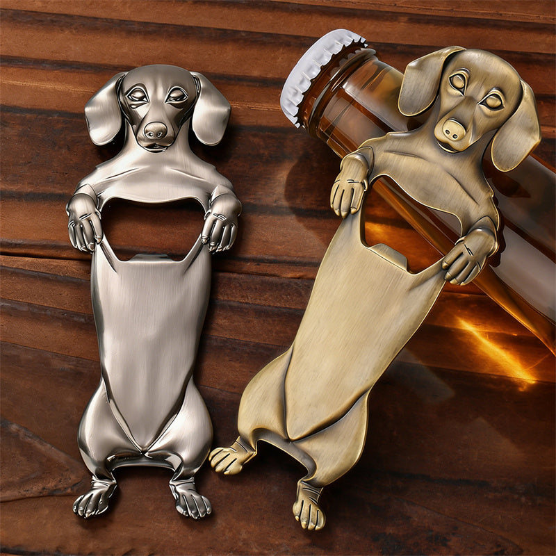 Cute Dachshund Dog Bottle Opener, Cute Gift for Dog Lovers & Bar Use, Portable Bar Tool for Home & Camping