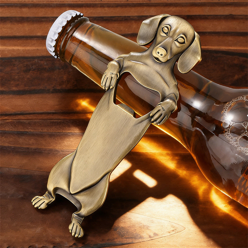 Cute Dachshund Dog Bottle Opener, Cute Gift for Dog Lovers & Bar Use, Portable Bar Tool for Home & Camping