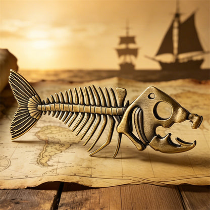 Vintage Fish Skeleton Beer Bottle Opener, Retro Metal Bar Tool for Home Bar & Gifts